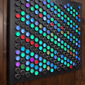 TIC-TAC-TOE A LED tic tac toe board in the gameroom