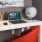 Well lit office area in the apartment 